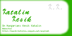 katalin kesik business card